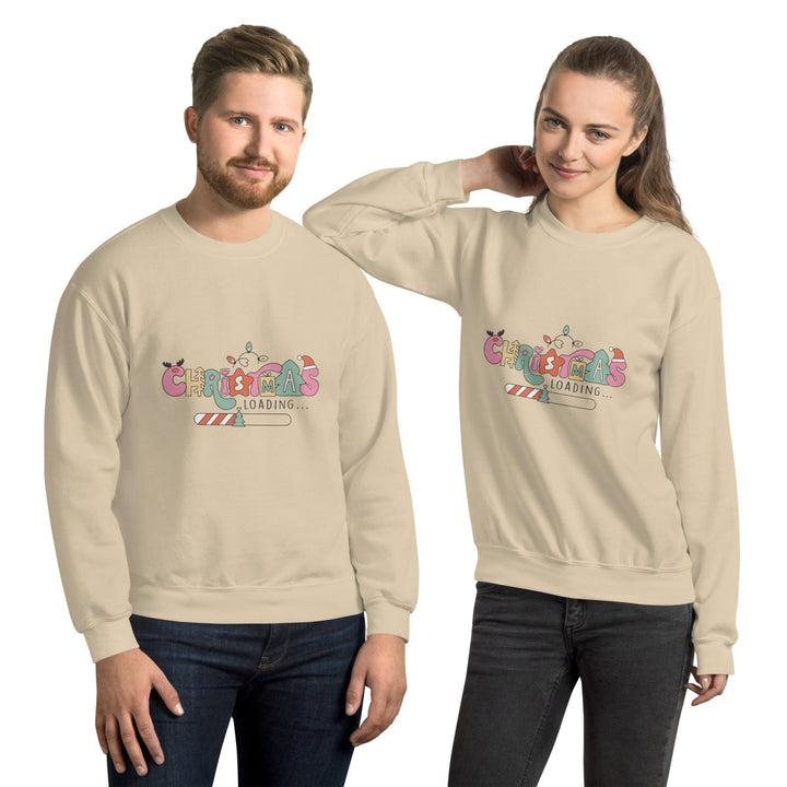 Christmas Loading Graphic Sweatshirt - White - S - ArtyKoala