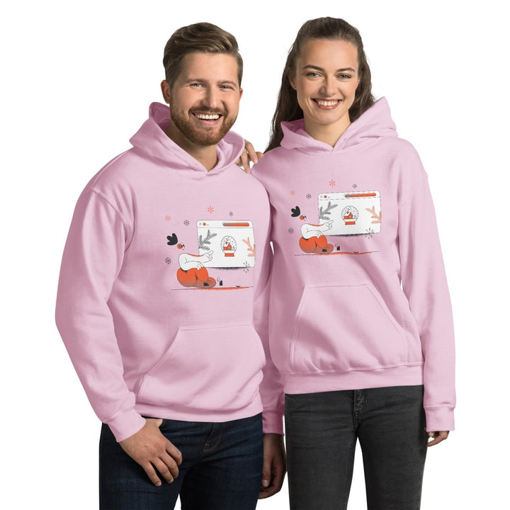 Christmas Shpping Graphic Hoodie - White - S - ArtyKoala