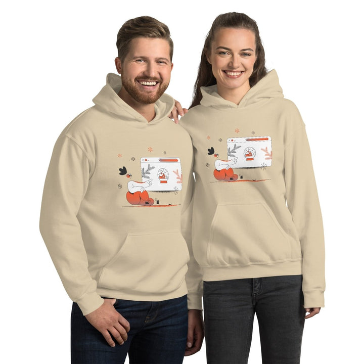 Christmas Shpping Graphic Hoodie - Light Pink - S - ArtyKoala