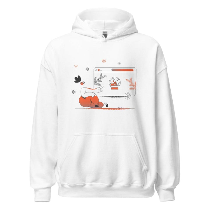 Christmas Shpping Graphic Hoodie - White - S - ArtyKoala