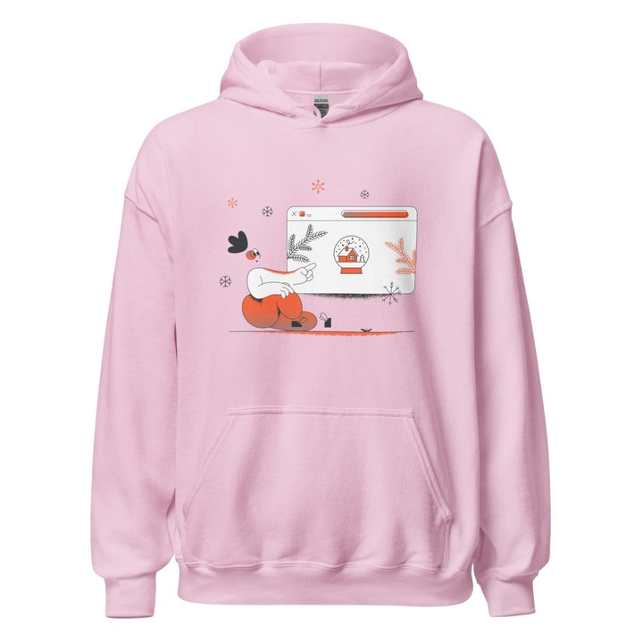 Christmas Shpping Graphic Hoodie - Light Pink - S - ArtyKoala