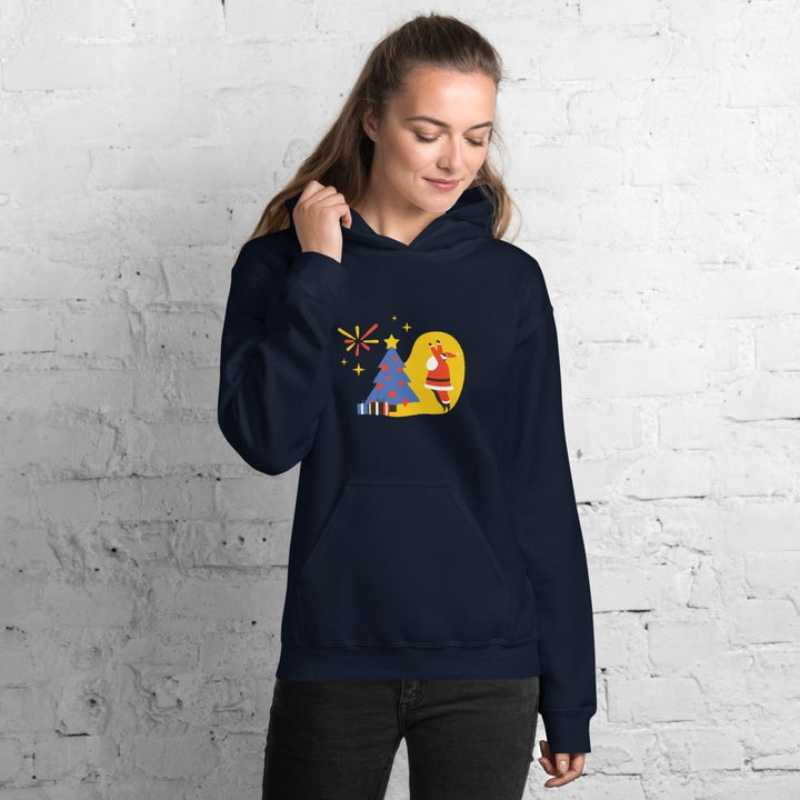 Christmas Themed Graphic Hoodie - White - S - ArtyKoala