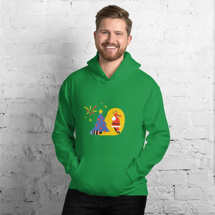 Christmas Themed Graphic Hoodie - White - S - ArtyKoala