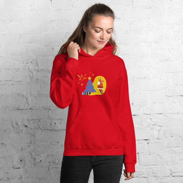 Christmas Themed Graphic Hoodie - White - S - ArtyKoala