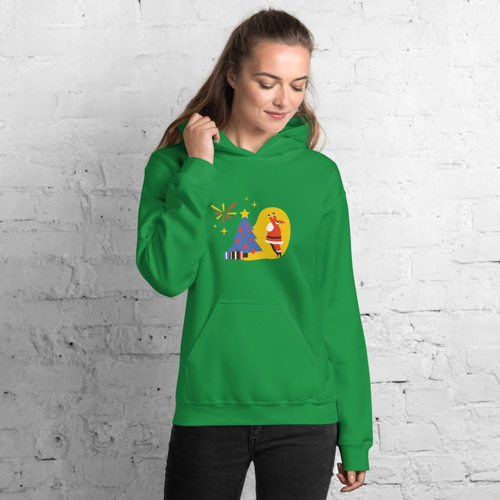 Christmas Themed Graphic Hoodie - White - S - ArtyKoala