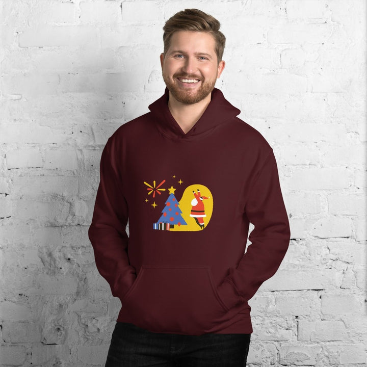 Christmas Themed Graphic Hoodie - White - S - ArtyKoala