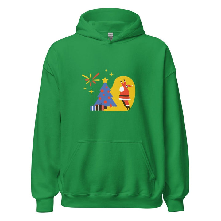 Christmas Themed Graphic Hoodie - Irish Green - S - ArtyKoala