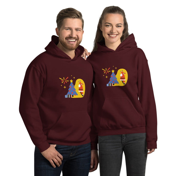 Christmas Themed Graphic Hoodie - White - S - ArtyKoala