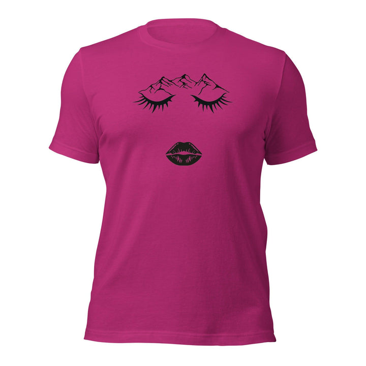 Closed eye Woman Man T-Shirt - Berry / S - ArtyKoala