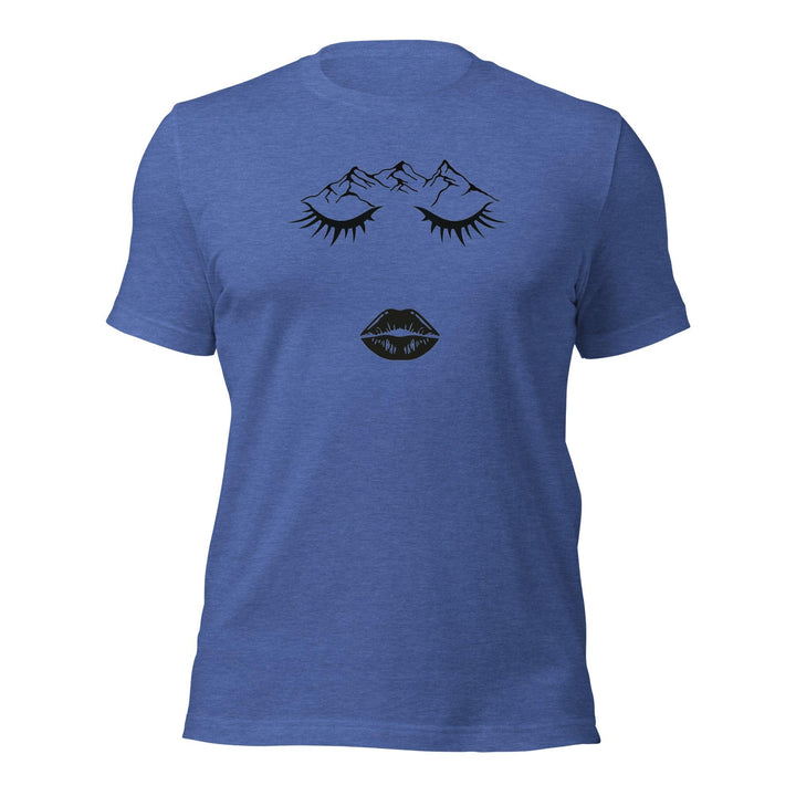 Closed eye Woman Man T-Shirt - Heather True Royal / S - ArtyKoala