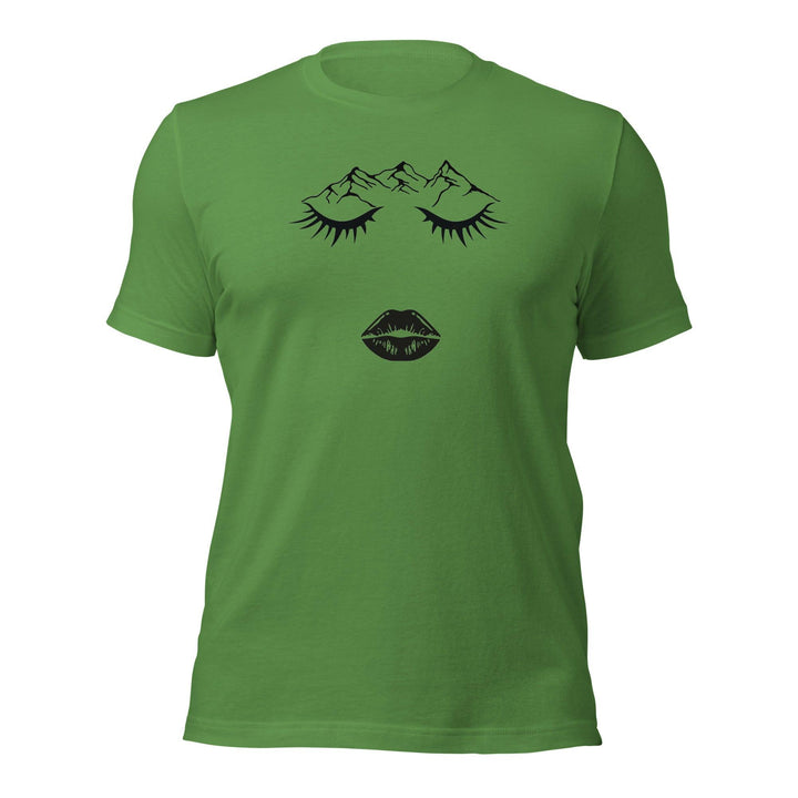 Closed eye Woman T-Shirt - Leaf / S - ArtyKoala