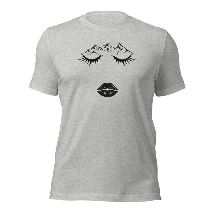 Closed eye Woman T-Shirt - Athletic Heather / S - ArtyKoala