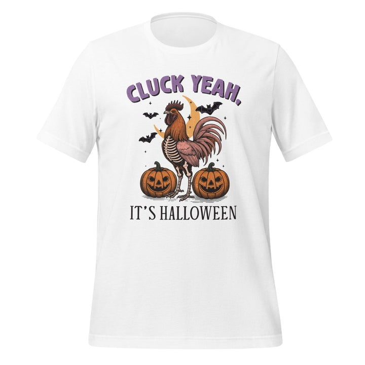 Cluck Yeah It's Halloween Graphic Tee - White - S - ArtyKoala