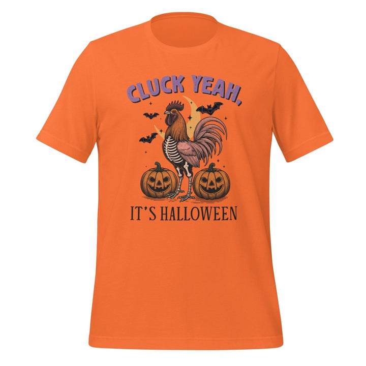 Cluck Yeah It's Halloween Graphic Tee - Orange - S - ArtyKoala