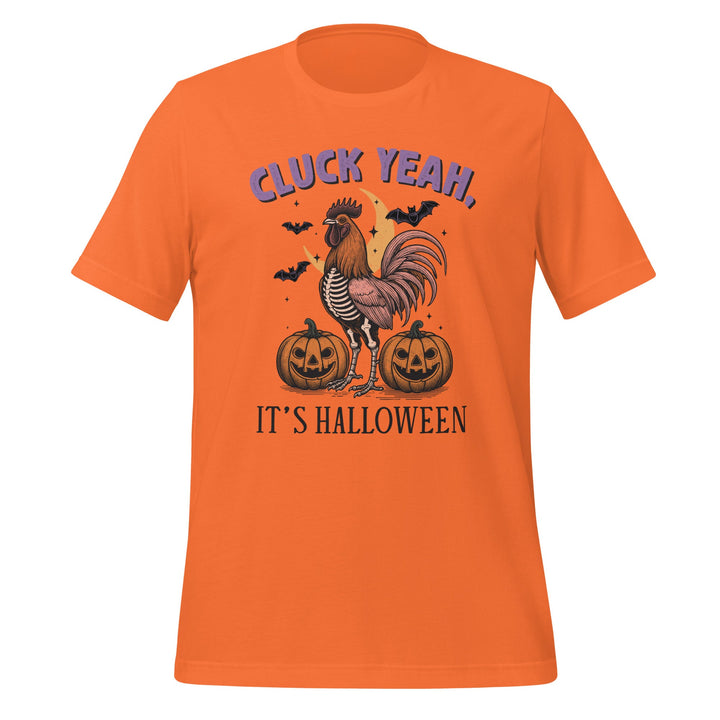 Cluck Yeah It's Halloween Unisex Premium T-shirt - Orange / S - ArtyKoala