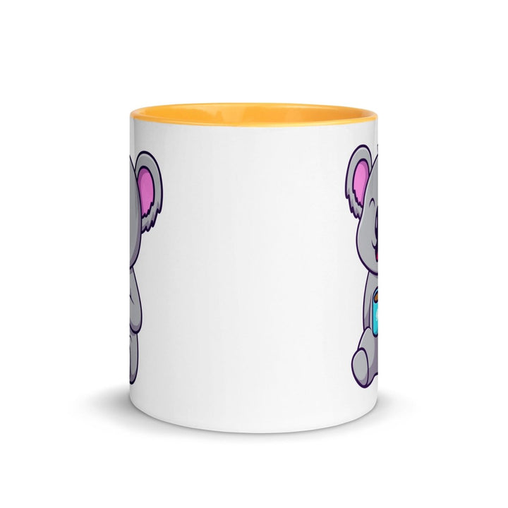 Coffee Drinking Koala Mug with Color Inside - ArtyKoala
