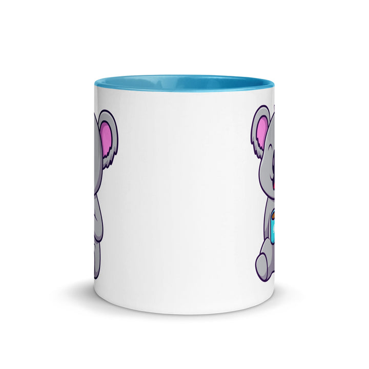 Coffee Drinking Koala Mug with Color Inside - ArtyKoala