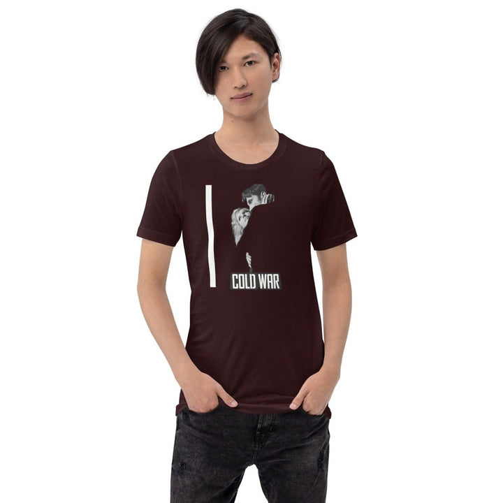 Cold War Unisex Graphic Tee - Oxblood Black - S - ArtyKoala