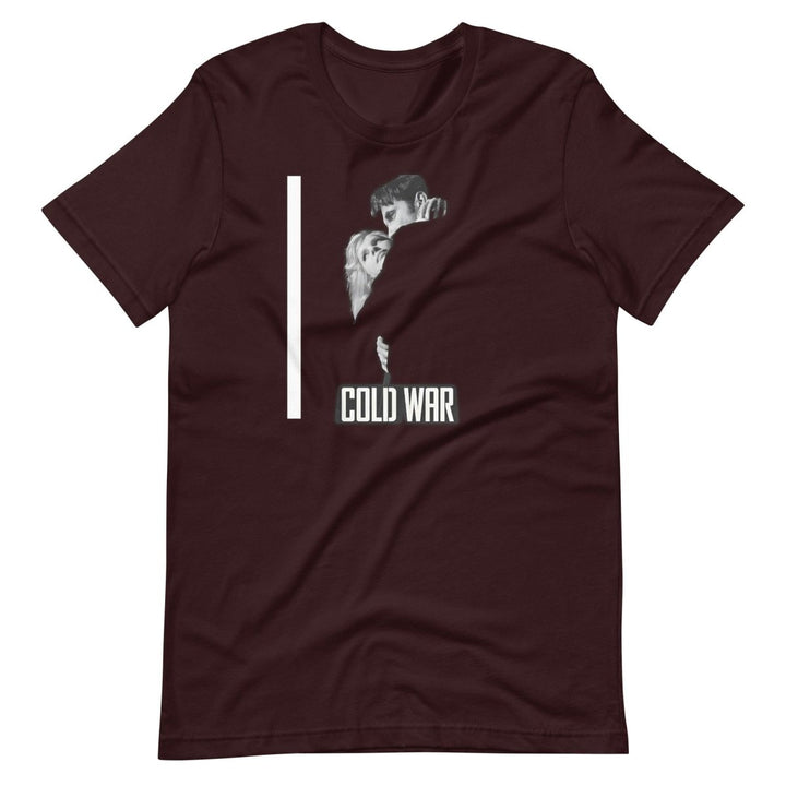 Cold War Unisex Graphic Tee - Oxblood Black - S - ArtyKoala