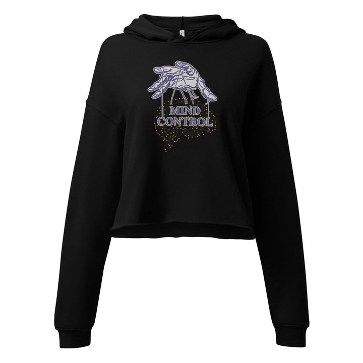 Control Your Mind Crop Hoodie - Black - S - ArtyKoala