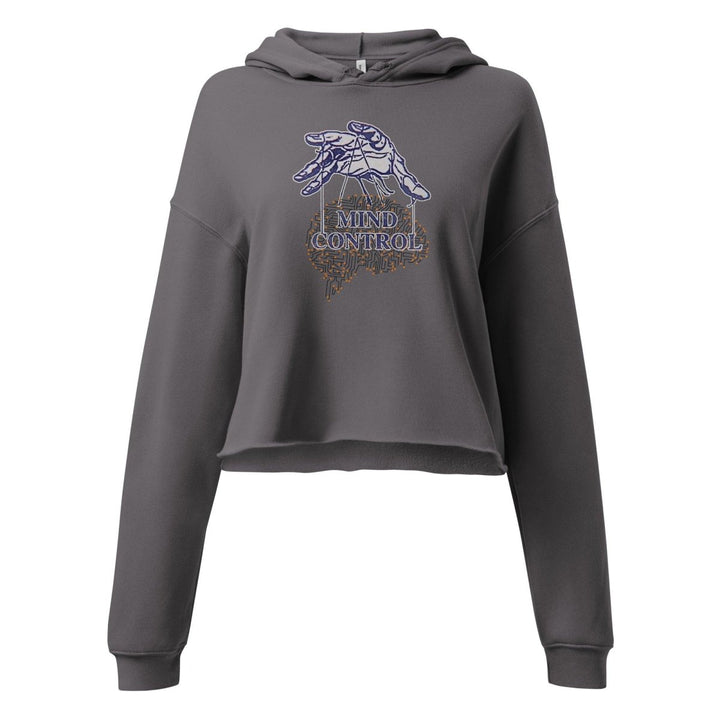 Control Your Mind Crop Hoodie - Storm - S - ArtyKoala
