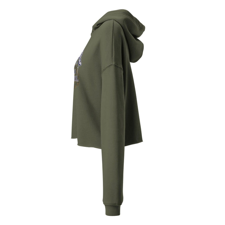 Control Your Mind Crop Hoodie - Military Green - S - ArtyKoala
