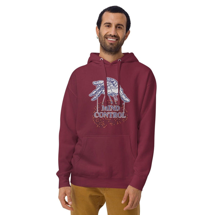 Control your mind Graphic Hoodie - Maroon - S - ArtyKoala
