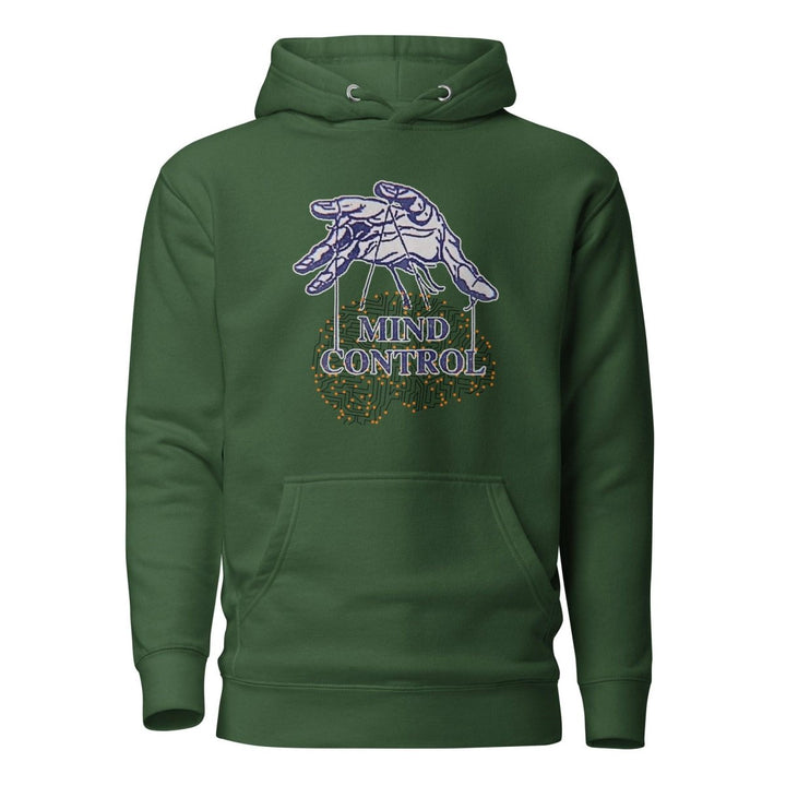 Control your mind Graphic Hoodie - Forest Green - S - ArtyKoala