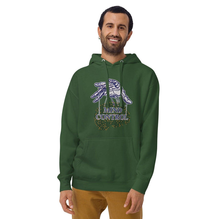 Control your mind Graphic Hoodie - Forest Green - S - ArtyKoala