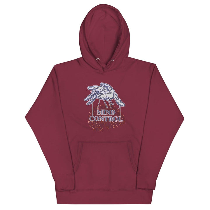 Control your mind Graphic Hoodie - Maroon - S - ArtyKoala