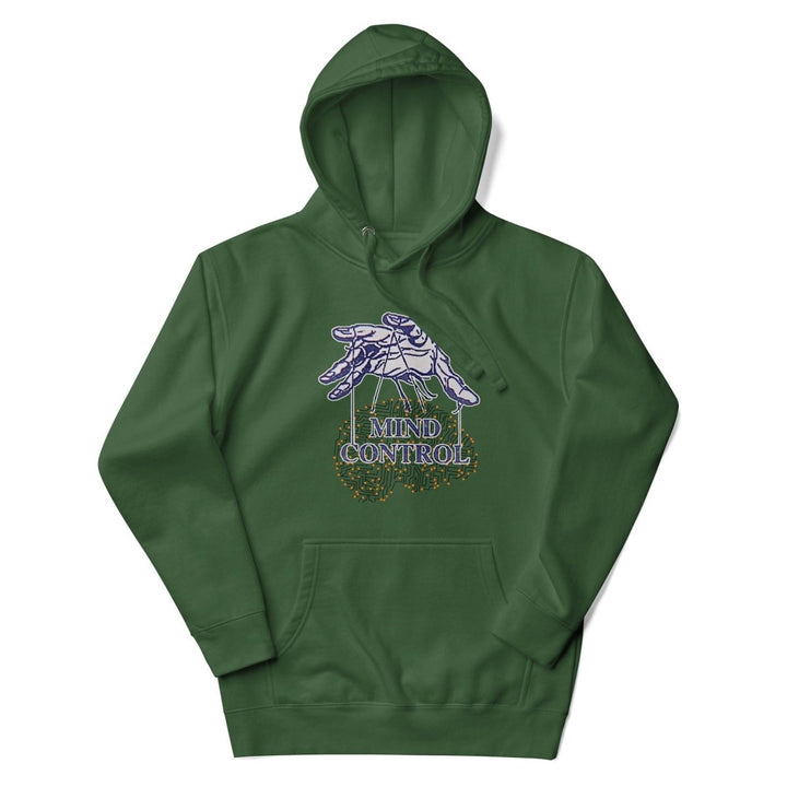 Control your mind Graphic Hoodie - Forest Green - S - ArtyKoala