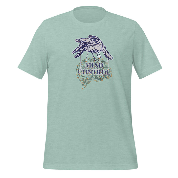 Control Your Mind Woman T-Shirt - Heather Prism Dusty Blue / S - ArtyKoala