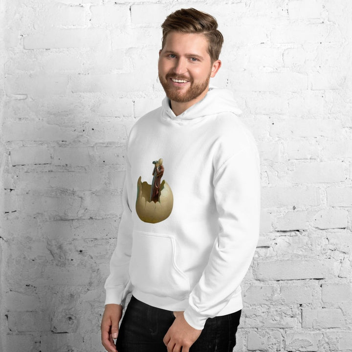 Cracked Egg Graphic Hoodie - White - S - ArtyKoala