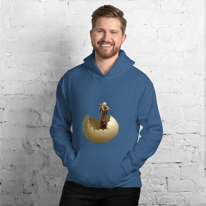 Cracked Egg Graphic Hoodie - Indigo Blue - S - ArtyKoala