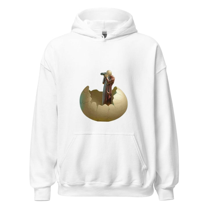 Cracked Egg Graphic Hoodie - White - S - ArtyKoala