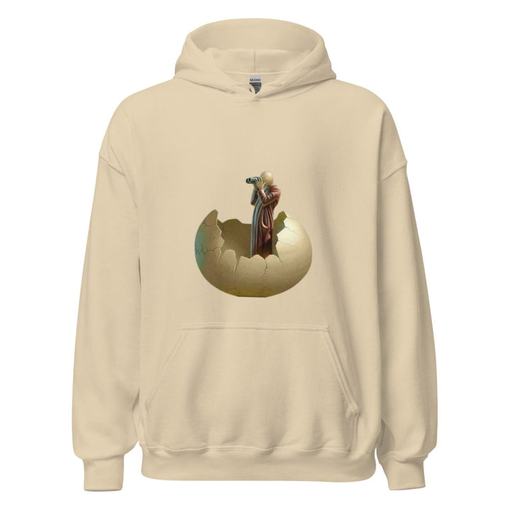 Cracked Egg Graphic Hoodie - Sand - S - ArtyKoala