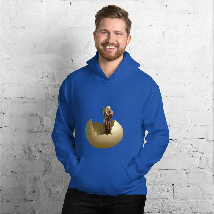 Cracked Egg Graphic Hoodie - Royal - S - ArtyKoala