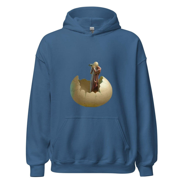 Cracked Egg Graphic Hoodie - Indigo Blue - S - ArtyKoala