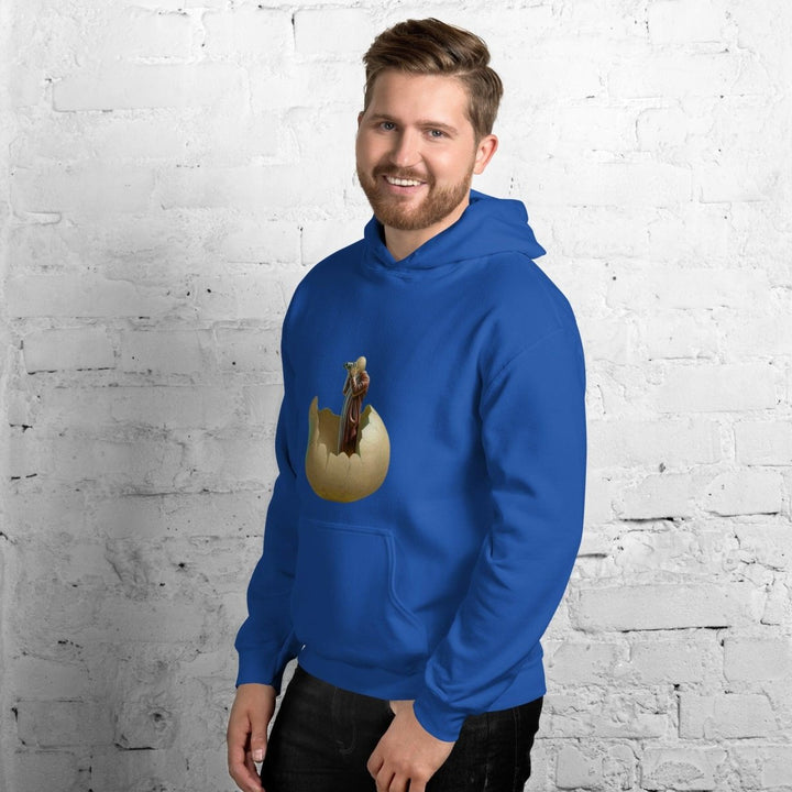 Cracked Egg Graphic Hoodie - Royal - S - ArtyKoala