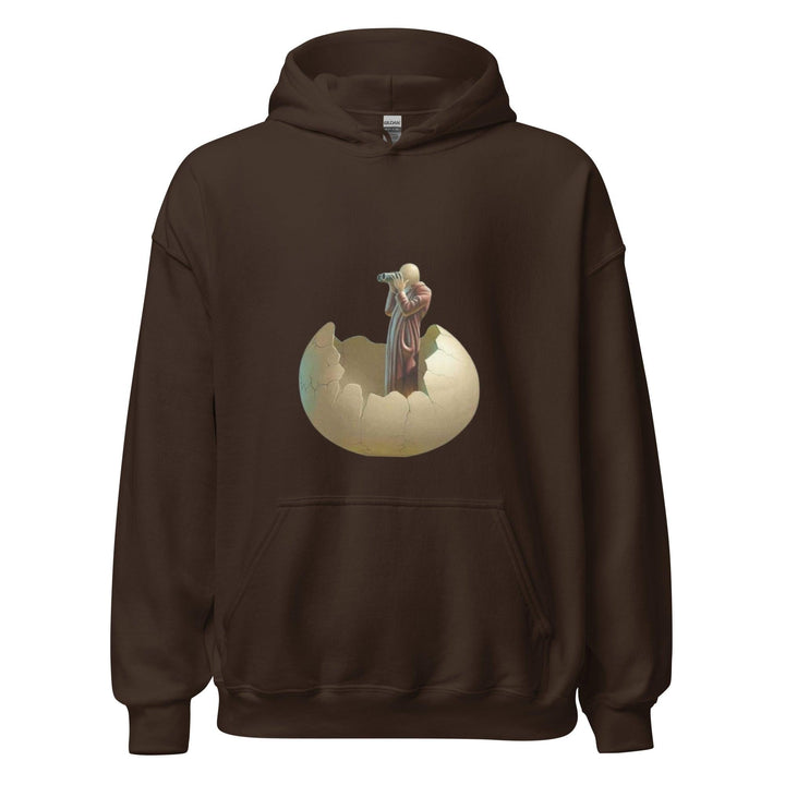 Cracked Egg Men Premium Hoodie - Dark Chocolate / S - ArtyKoala