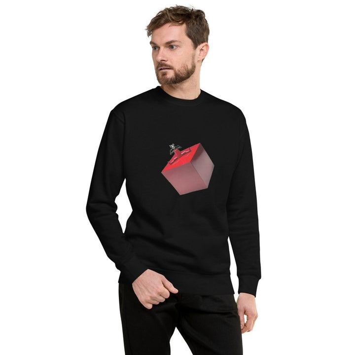 Cubic Shaped Graphic Sweatshirt - Black - S - ArtyKoala