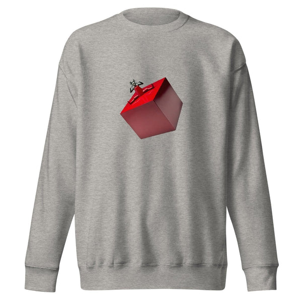 Cubic Shaped Graphic Sweatshirt - Carbon Grey - S - ArtyKoala