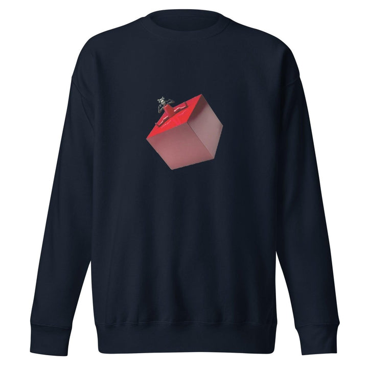 Cubic Shaped Graphic Sweatshirt - Navy Blazer - S - ArtyKoala