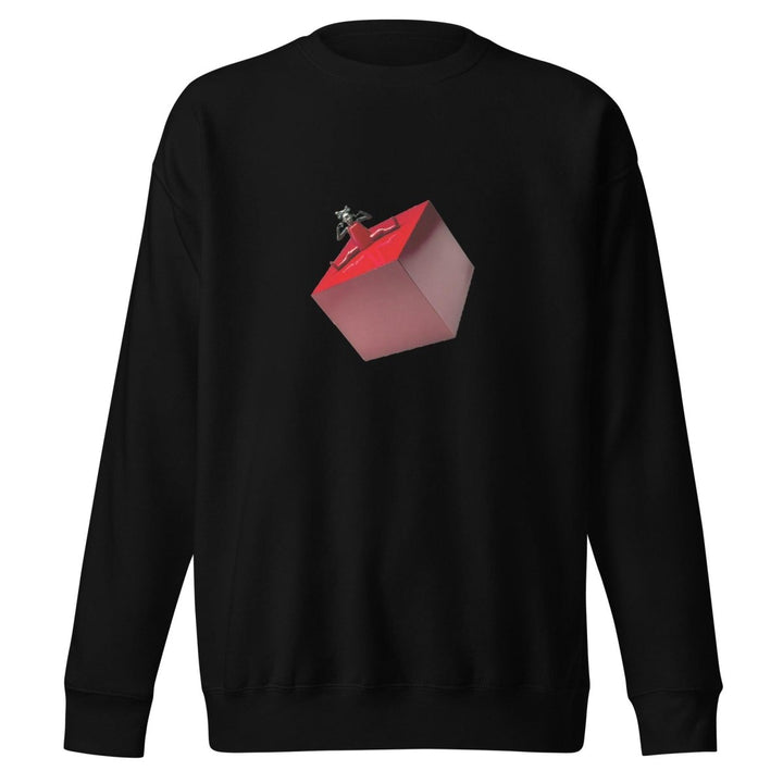 Cubic Shaped Graphic Sweatshirt - Black - S - ArtyKoala