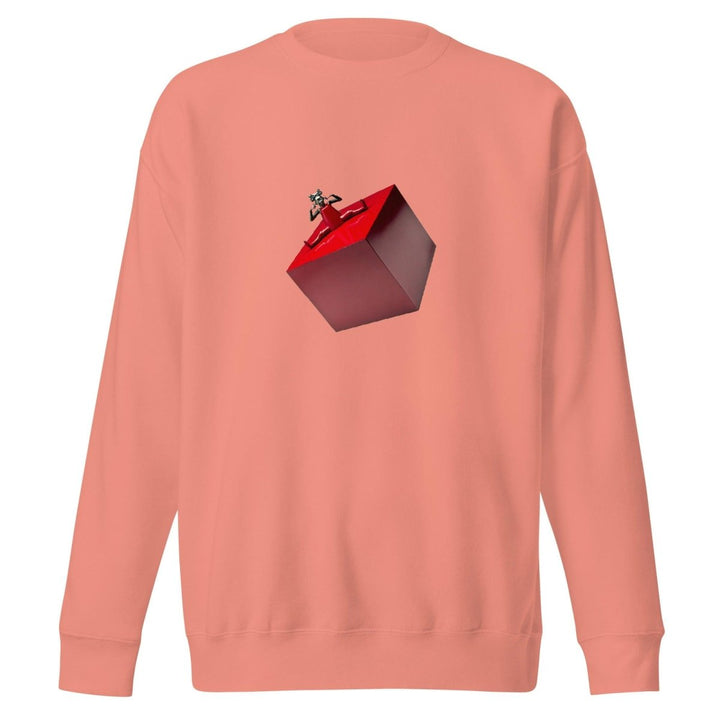 Cubic Shaped Graphic Sweatshirt - Dusty Rose - S - ArtyKoala