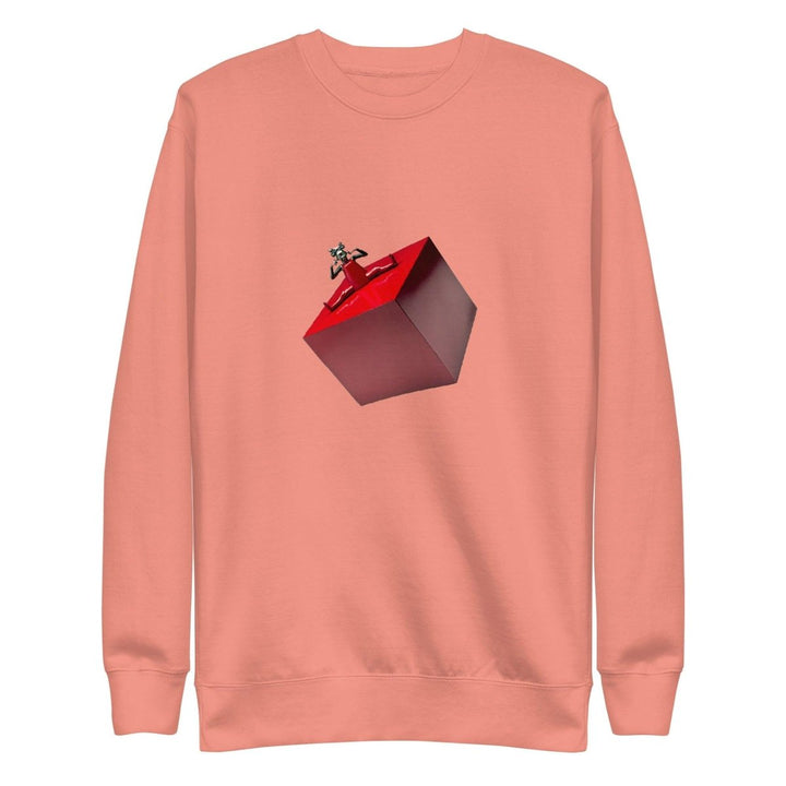 Cubic Shaped Graphic Sweatshirt - Dusty Rose - S - ArtyKoala