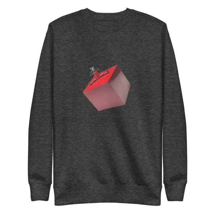 Cubic Shaped Graphic Sweatshirt - Charcoal Heather - S - ArtyKoala