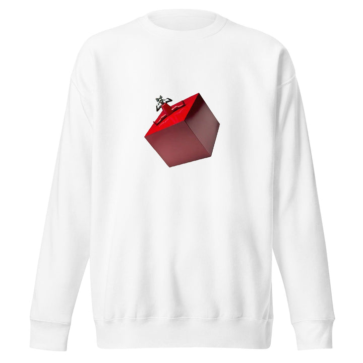 Cubic Shaped Man Premium Sweatshirt - White / S - ArtyKoala