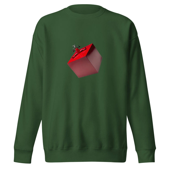 Cubic Shaped Man Premium Sweatshirt - Forest Green / S - ArtyKoala