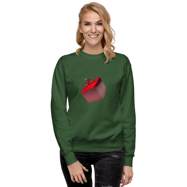 Cubic Shaped Premium Woman Sweatshirt - ArtyKoala